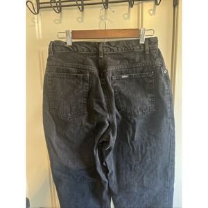 CHIC 14P Vintage 80s 90s Black Denim High Waist Tapered Mom Jeans High Waist‎